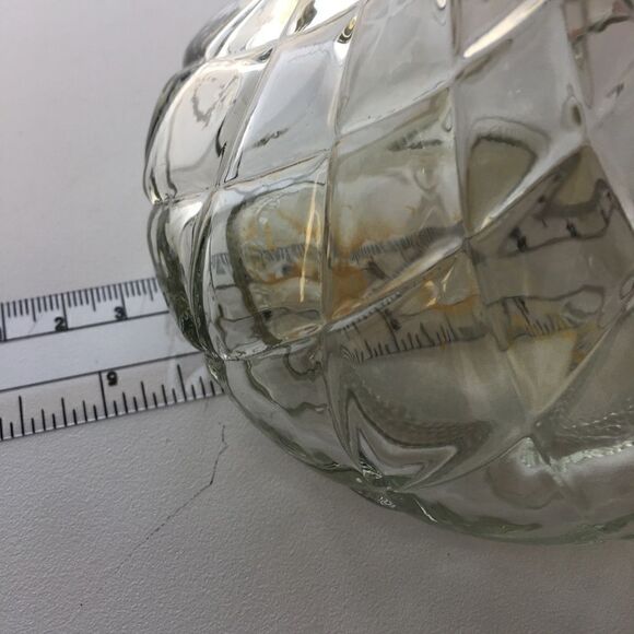 Vintage Hoosier Glass Quilted Diamond Clear Vase - Picture 12 of 12